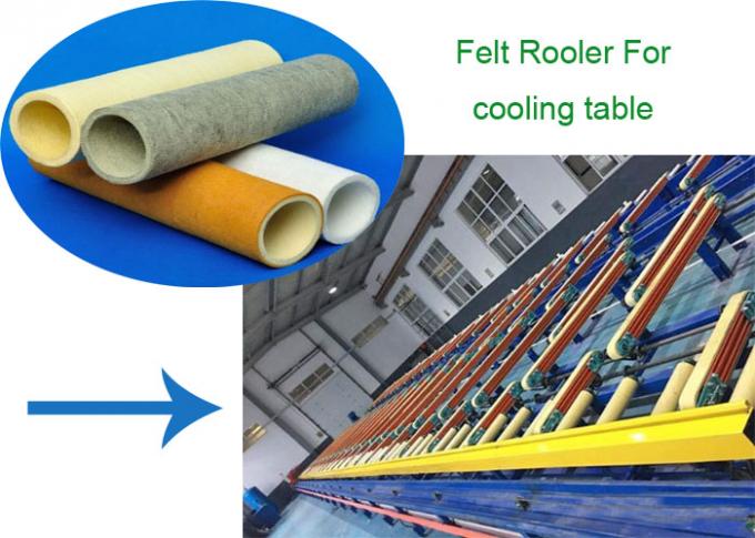 Kevlar Fiber Industrial Felt Fabric Roller High Density Heat Resistance