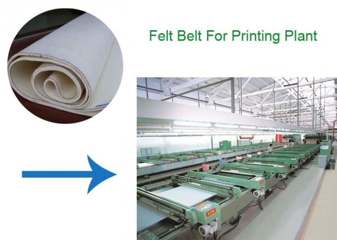 Nomex Industries Felt Fabric White Seamless Heat Transfer Printing Felt Belt
