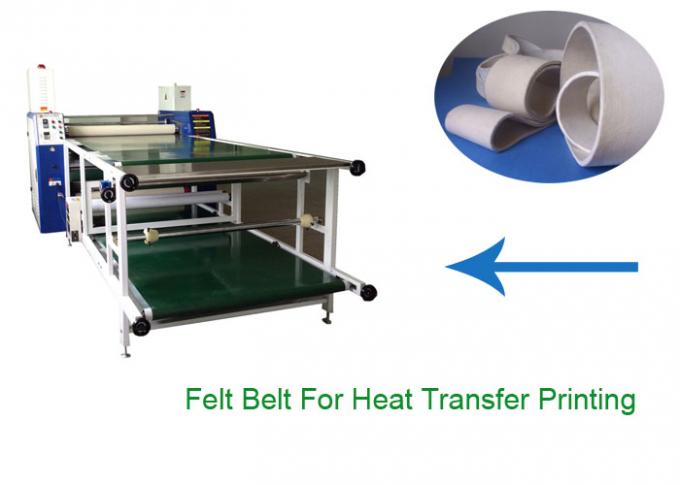 White Color Nomex Seamless Conveyor Felt Belt For Heat Transfer Printing Machine