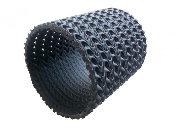 Geocomposite Drain Hard Water Permeable Pipe 3mm Thickness Black Color For Sewage Treatment