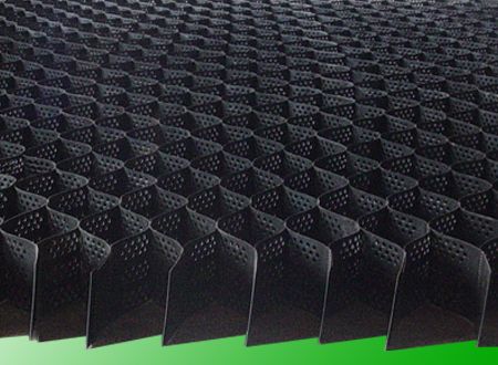 Ground Reinforcement Cellular Systems , Black Color  HDPE Geocell For Road Reinforcement