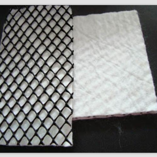 Two - Dimensional Geocomposite HDPE Geonet With 200GSM  PET Nonwoven Geotextile