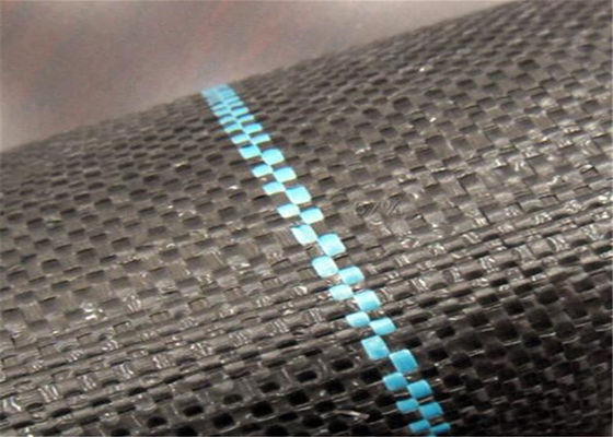 China Durable Geosynthetic Fabric Flat Yarn PP Woven Geotextile For Prevent Grass Grow supplier