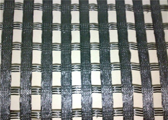 China Geogrid Reinforcing Fabric HIgh Strength Polyester Warp Knitted Geogrid supplier