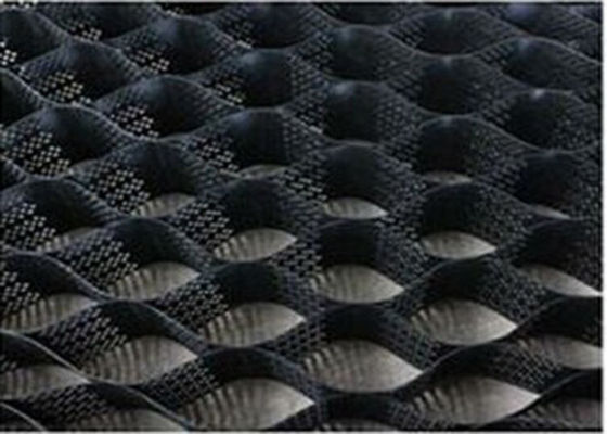 China Black Color Hdpe Geocell Virgin Plastic Honeycomb Shape For Parking Lot supplier