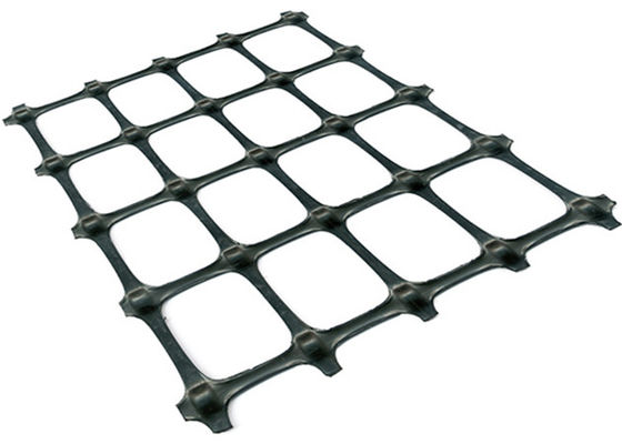 China Plastic PP Biaxial Geogrid Reinforcing Fabric Black Color For Soil Reinforcement supplier