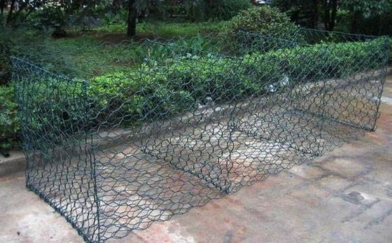 China Stainless Steel Pvc Coated Gabion Box , Pvc Coated Gabion Baskets For Protection Projects supplier