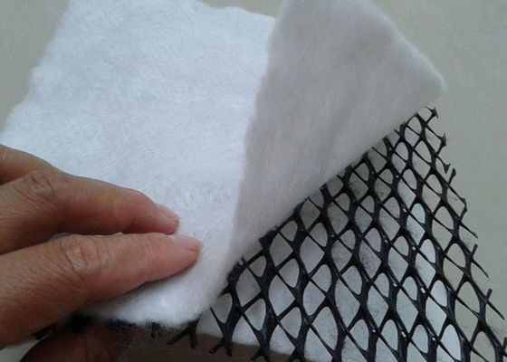 China HDPE 3D Composite Geonet / Geocomposite Drain Width 1 - 4m with white geotextile supplier