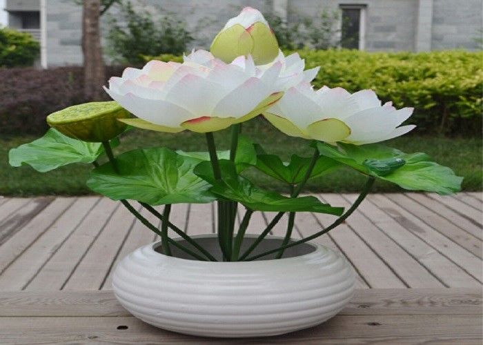 PE PU Lotus Fake Potted Plants Artificial Flower Pots Size Customized pe-pu-lotus-fake-potted-plants-artificial-flower-pots-size-customized