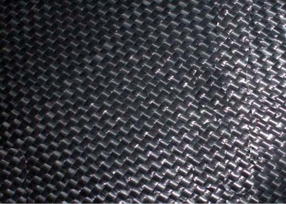 China Geotextile Stabilization Fabric Plastic Woven Geotextiles width 1m-8m Black Color supplier