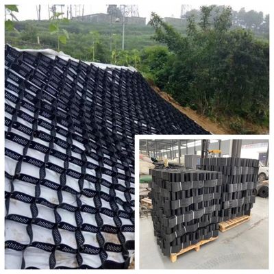 Textured Perforated Plastic Geocell Gravel Grid Soil Stabilizer